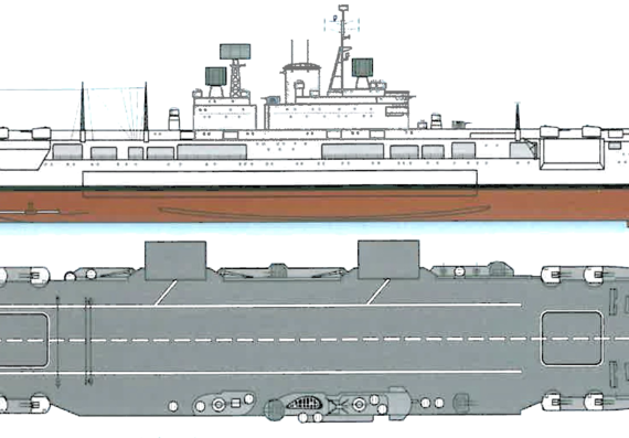 Корабль HMS Malta [Aborted Aircraft Carrier] - чертежи, габариты, рисунки